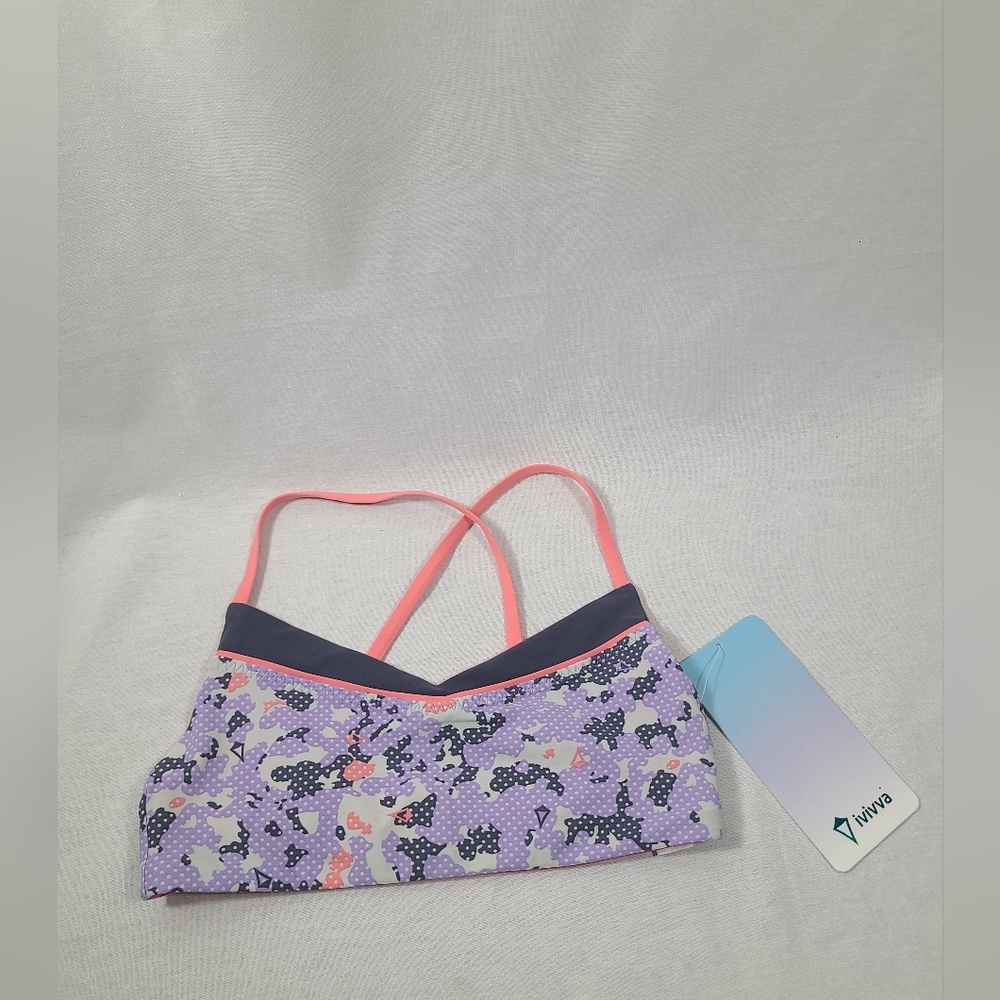 NWT Ivivva By Lululemon Reversible Wave Rider Swim Top Size 12 youth
